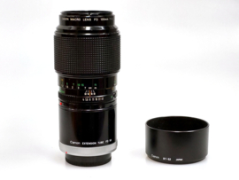 Canon FD 100 mm f4,0 macro met tussenring