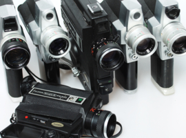 Verzameling Single 8 camera's  ,  totaal 6 stuks , niet getest