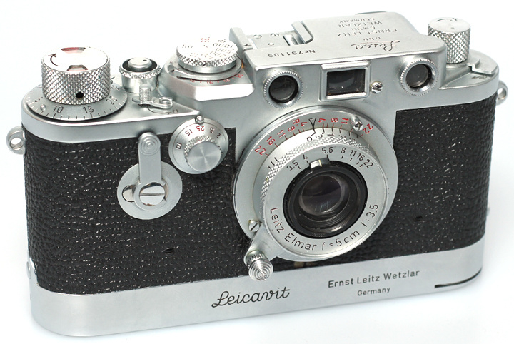 Leica III-F + 5cm f3,5 Elmar "Red Dial"