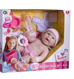 La Newborn Doll- Diaper bag gift set