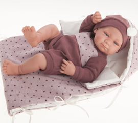 Antonio Juan doll 42 cm - Newborn girl Olivia with sleeping bag