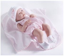 Berenguer Boutique doll 43 cm - 18109 La newborn (girl) with pink outfit and blanket