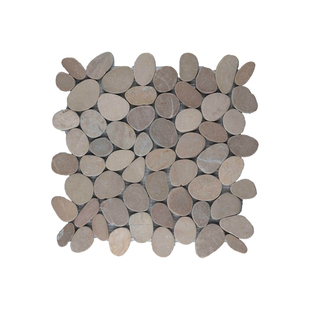 Riverstone pebble flat kiezelvloer bruin
