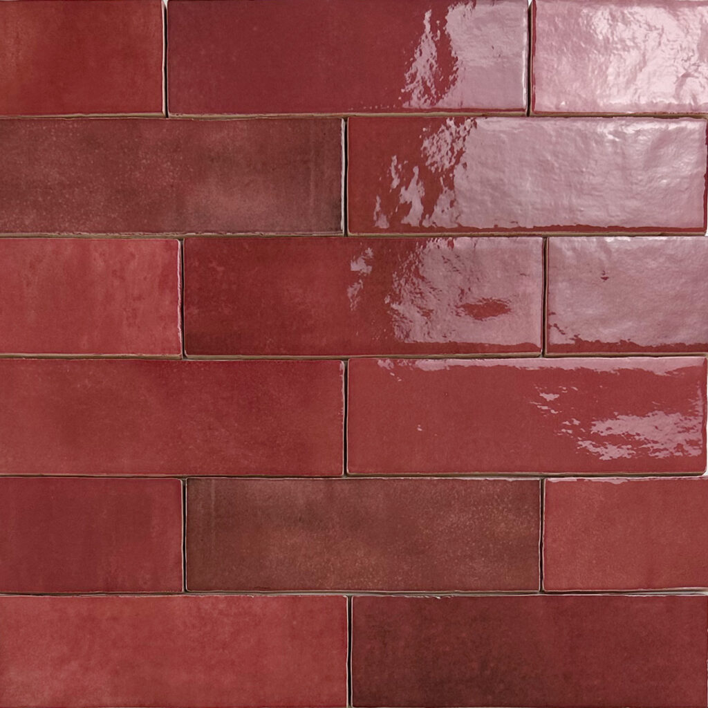 Zelliges  Bordeaux 6,2 x 25 cm