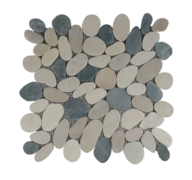 Riverstone pebble flat kiezelvloer grijs /bruin