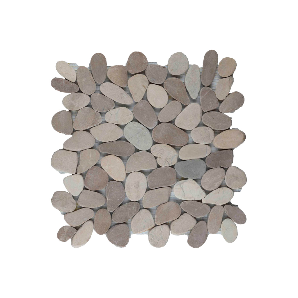 Riverstone pebble flat kiezelvloer bruin-creme