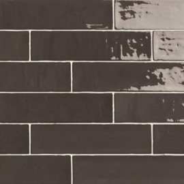 Zellige black  6,2 x 25 cm