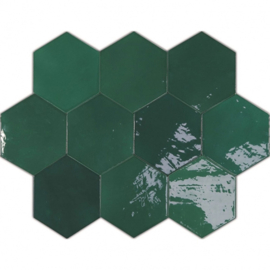 Zellige Hexa Emerald - 10,8x12,4x0,9 cm