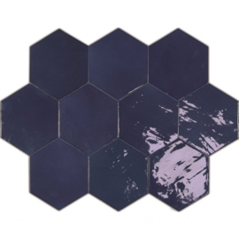 Zellige Hexa Cobalt - 10,8x12,4x0,9 cm