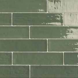 Zellige green 6,2 x 25 cm