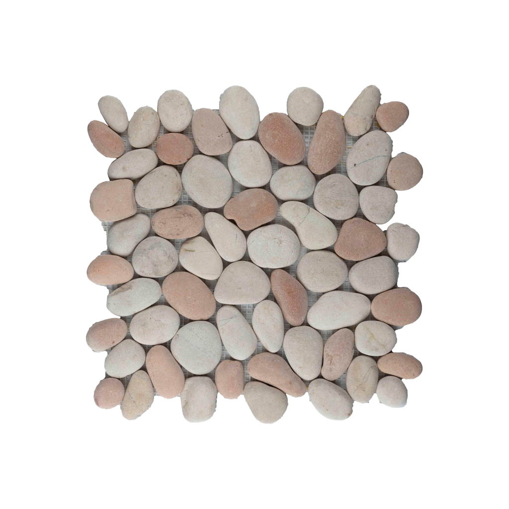 Riverstone pebble kiezelvloer  rose-wit