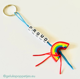 PROUD gelukspoppetje sleutelhanger