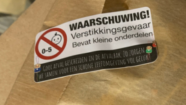 Waarschuwing sticker