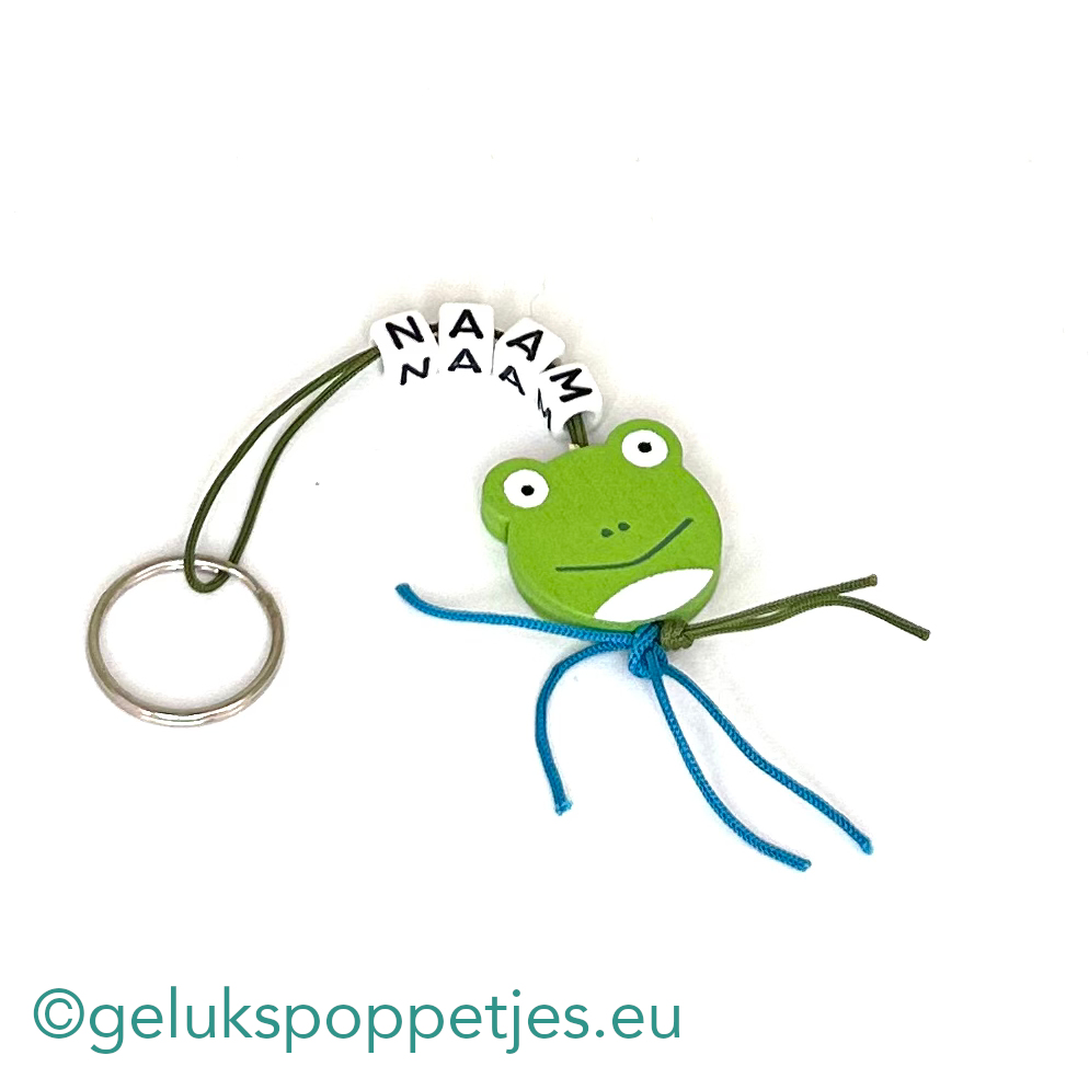 Naam sleutelhanger met kikkerhoofdje