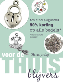 50% Korting op alle bedels met kortingscode "Bedel"