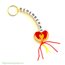 "Remember me" omarm gelukspoppetjes sleutelhanger