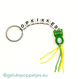"OPKIKKER" gelukskikkertje sleutelhanger