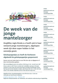 De week van de jonge mantelzorger