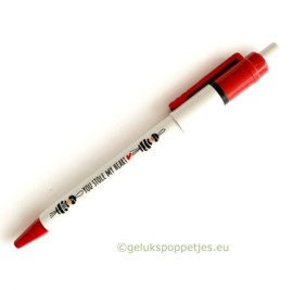 YOU STOLE MY HEART gelukspoppetjes pen