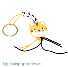 Naam sleutelhanger met gelukstijgertje