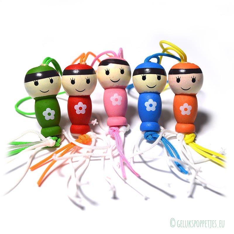 Naam sleutelhanger met gelukspoppetje doll