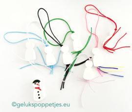 Witte 2D gelukspoppetjes