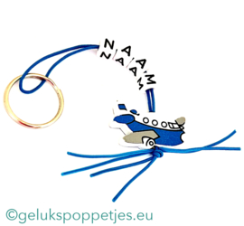 Naam sleutelhanger met geluksvliegtuigje
