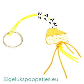 Naam sleutelhanger met gelukskaasje