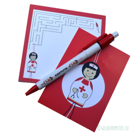 Supernurse gelukspoppetjes pen