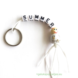 Summer geluksengeltje sleutelhanger