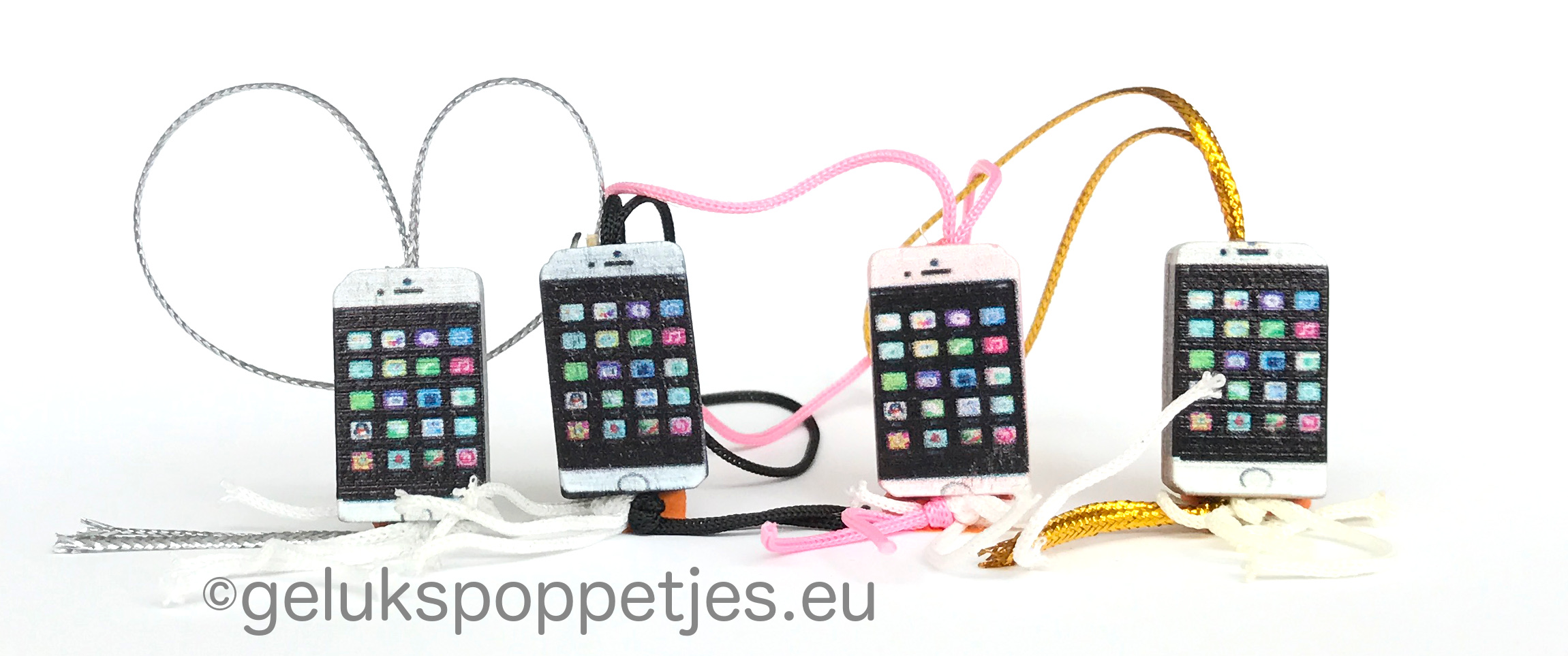 Naam sleutelhanger met geluks mobieltje