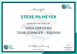 GRSA Certified Tour Stringer - Squash
