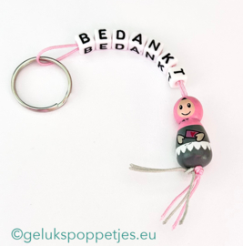 Bedankt sleutelhanger met moslima poppetje