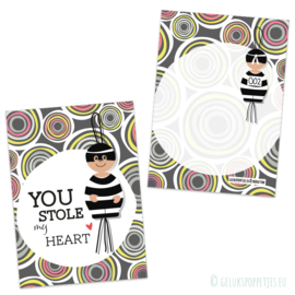 YOU STOLE MY HEART gelukspoppetjes pen