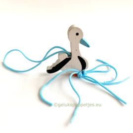 Blue lucky stork