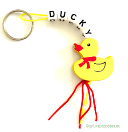 Lucky ducky gelukseendje sleutelhanger
