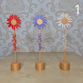 3D Geprinte Bloem – you & me in stam - Decoratieve Bloem voor Boeket, Bladwijzer of Plantenbak
