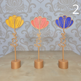 3D Geprinte Bloem – love in stam - Decoratieve Bloem voor Boeket, Bladwijzer of Plantenbak