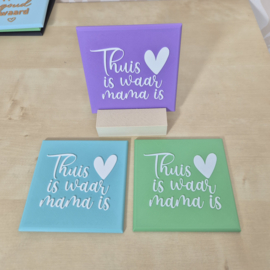 3D geprinte tegeltjes met tekst – keuze uit kleuren & houder