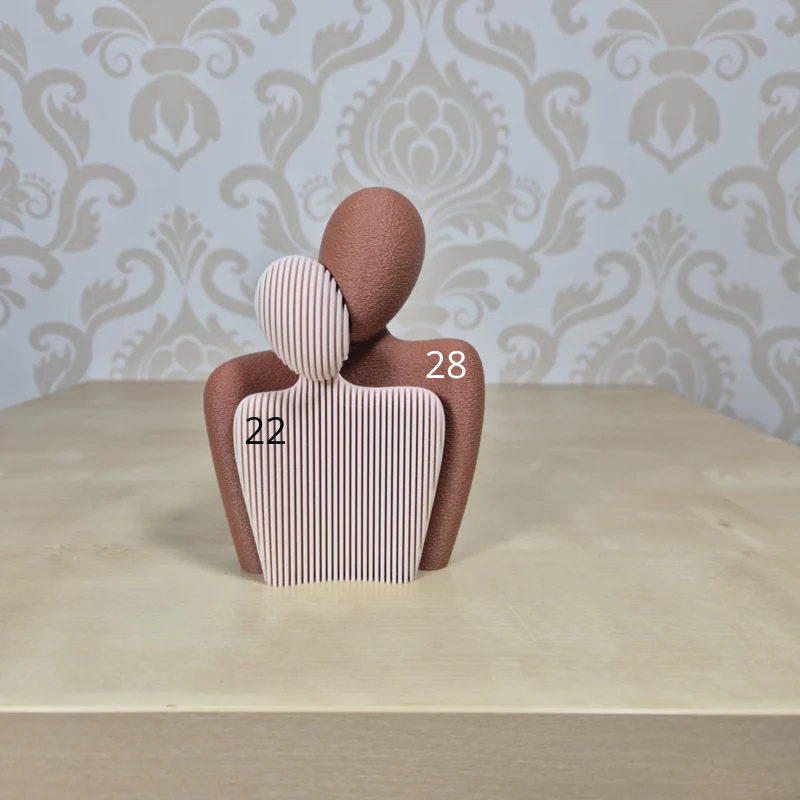 3D-geprint Valentijnsbeeldje koppel - Man en Vrouw - Combineerbare Kleuren
