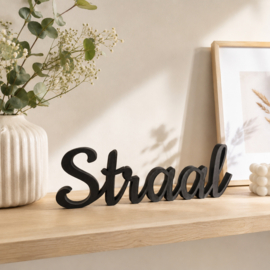 Straal – 3D-geprinte woorddecoratie