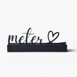 "meter❤️" – 3D geprinte quote – minimalistische decoratie