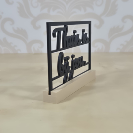 "Thuis is bij jou" – 3D geprinte quote – minimalistische decoratie