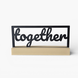 "Together" – 3D geprinte quote – minimalistische decoratie
