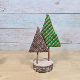 Basis boomschijfje met stok voor gehaakte kerstboom - medium