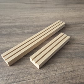 3D-geprint blokje met 2 groeven – Basis voor decoratie (130mm of 250mm)