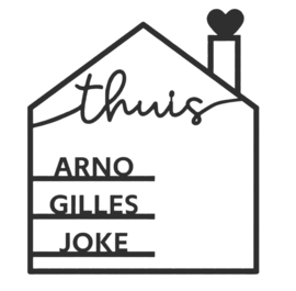 Onderdeel - Gepersonaliseerd 3D-geprint Huisje met Namen