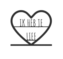 Onderdeel "Ik heb je lief" in hart