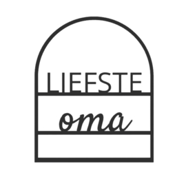 Quote in boog – “Liefste oma”