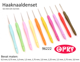 Opry Haaknaaldenset Softgrip - 0,5 - 3.0 mm